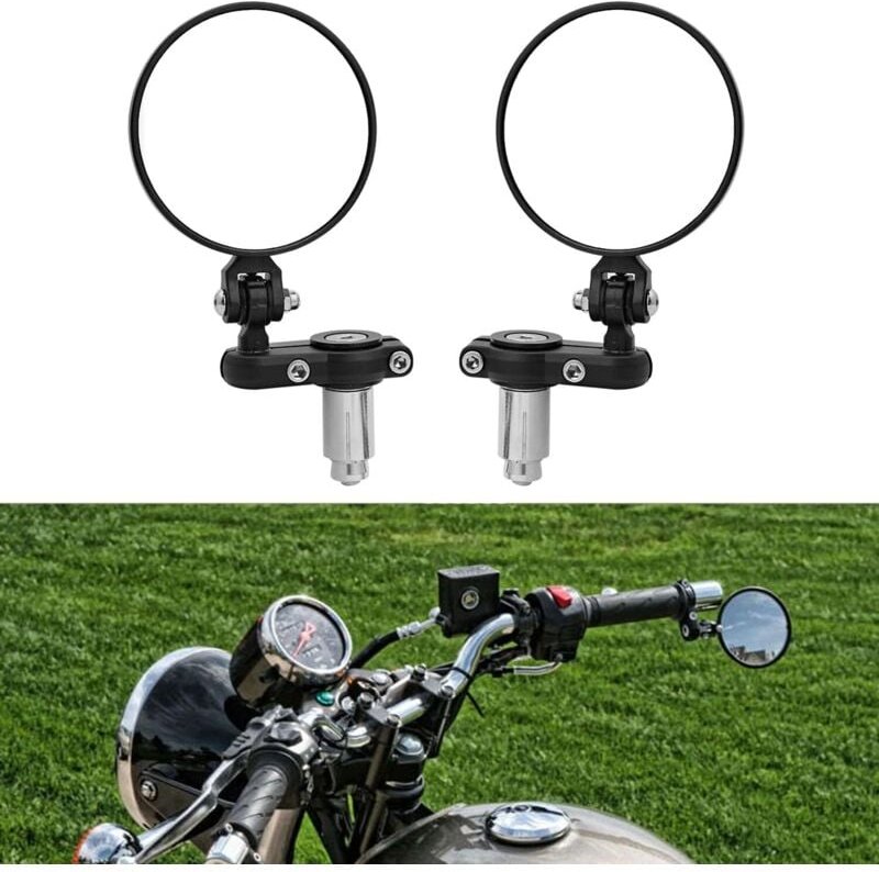 Stück 7/8 Zoll 22 mm Motorrad-Klapplenker-Rückspiegel, Lenkergriffe, Endkappen, Seitenspiegel für ATV, Fahrrad, Motorrad...