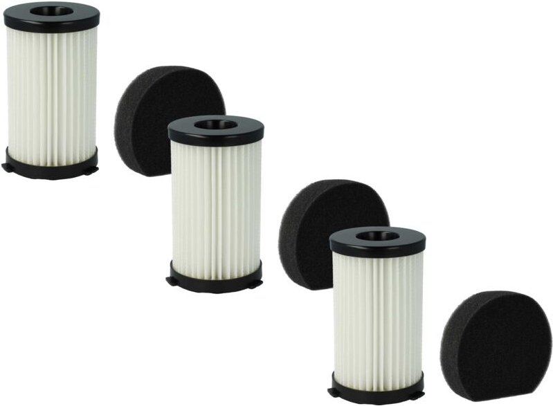 Thumbnail - Filterset 3x Staubsaugerfilter kompatibel mit Turbo Tronic TT-VS6 Turbo Stick Staubsauger - hepa Filter Allergiefilter -...