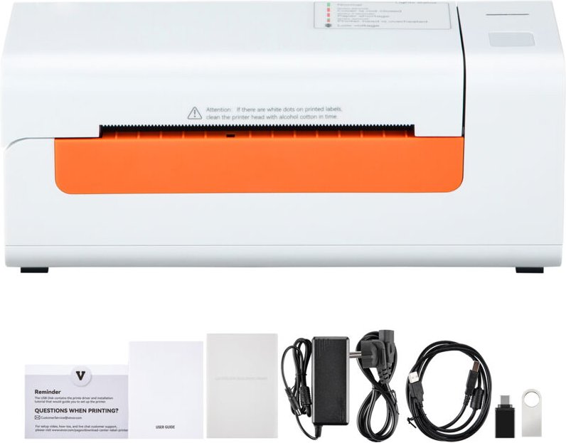 Mophorn - Thermo-Etikettendrucker von, 4x6-Etikettendrucker mit automatischer Etikettenerkennung, unterstützt Windows/Ma...