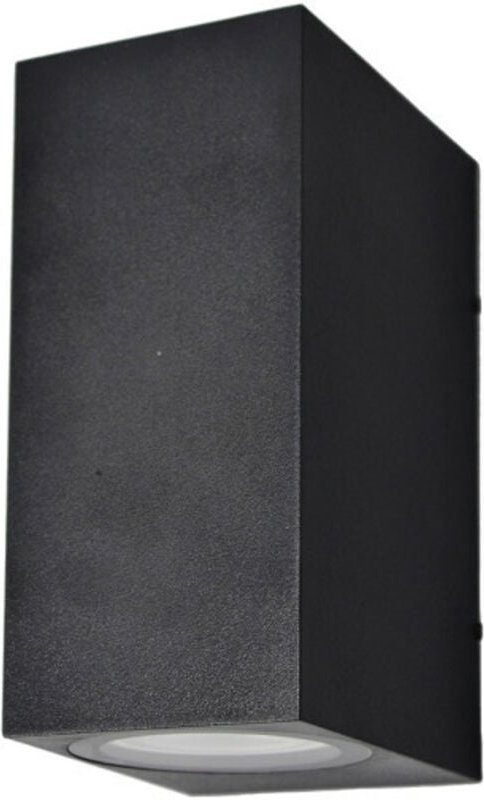 Außenwandleuchte alce 2xgu10 schwarz ip44 14,7x7x9 cm