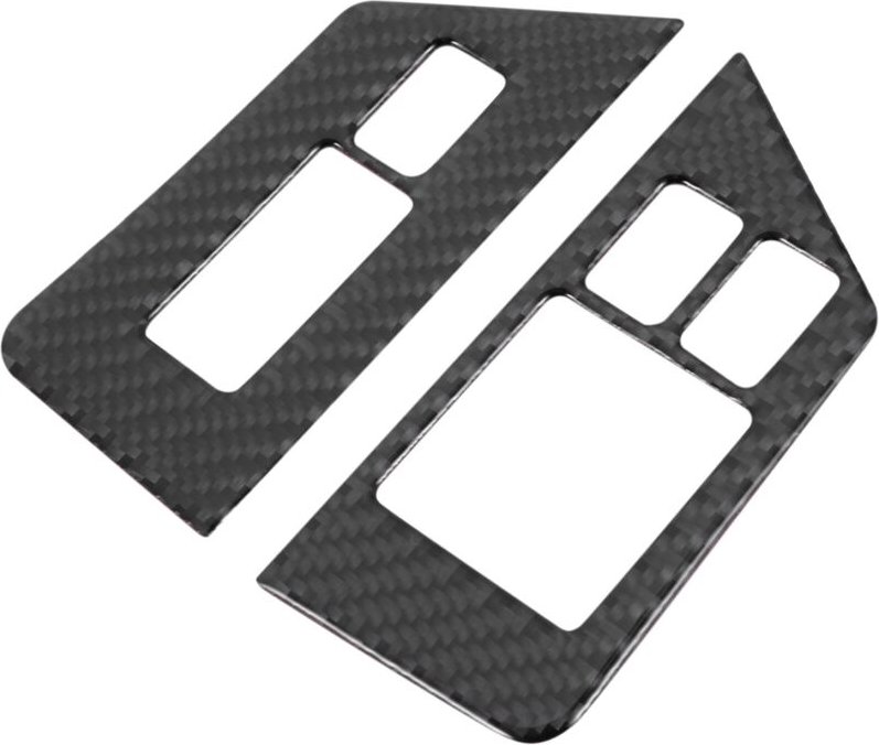 Tlily - Für R35 2009-2015 Carbon Fiber Fenster Schalter Aufkleber Taste Rahmen Abdeckung Trim Innen Dekoration Schwarz r...