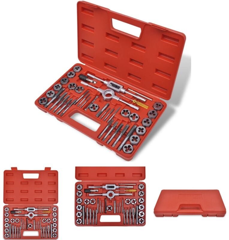 The Living Store - 40-tlg. Gewindebohrer und Schneideisen Set - Handwerkzeug-Sets