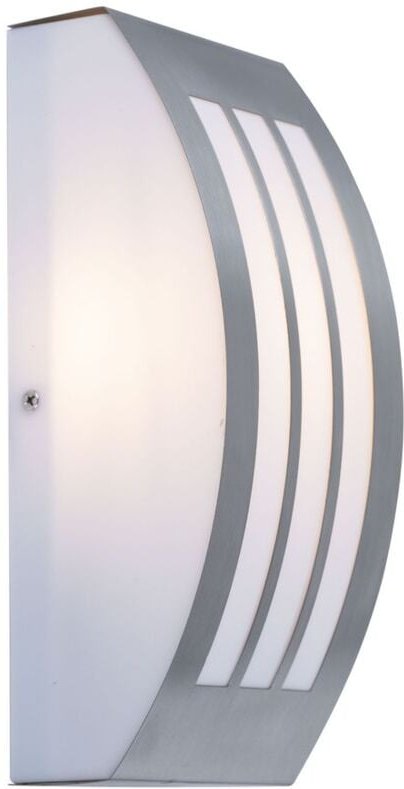 Außenwandlampe Edelstahl Haustürleuchte Fassadenlampe led Wandleuchte silber, Kunststoff weiß, 11W 1000lm warmweiß, BxH ...