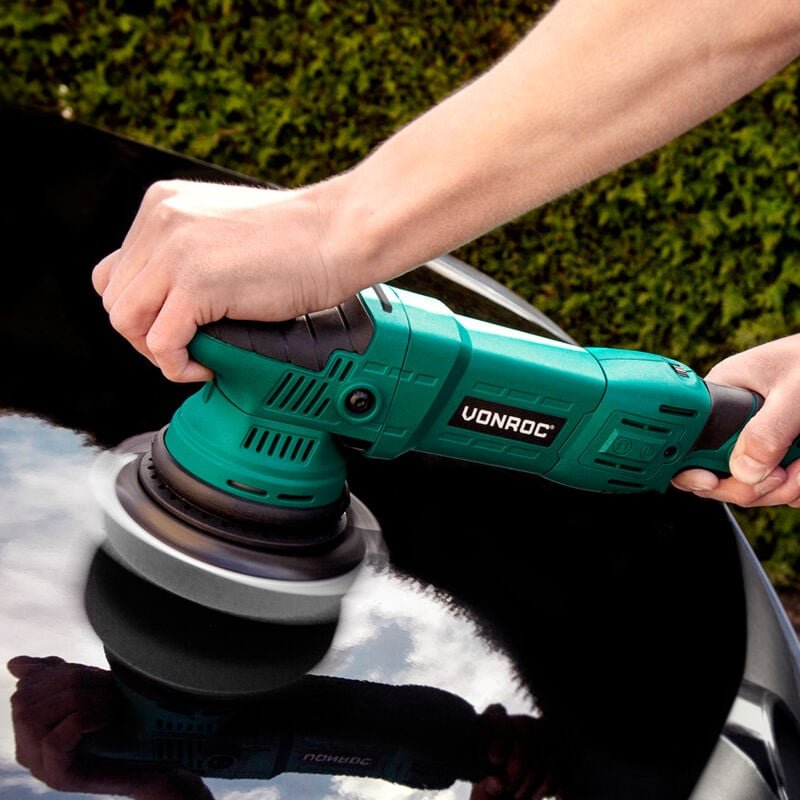 Vonroc - Dual Action / Exzentrische Poliermaschine / Poliermaschinen-Kit – Konstant-Elektronik – Soft Start – 150 mm – 1...