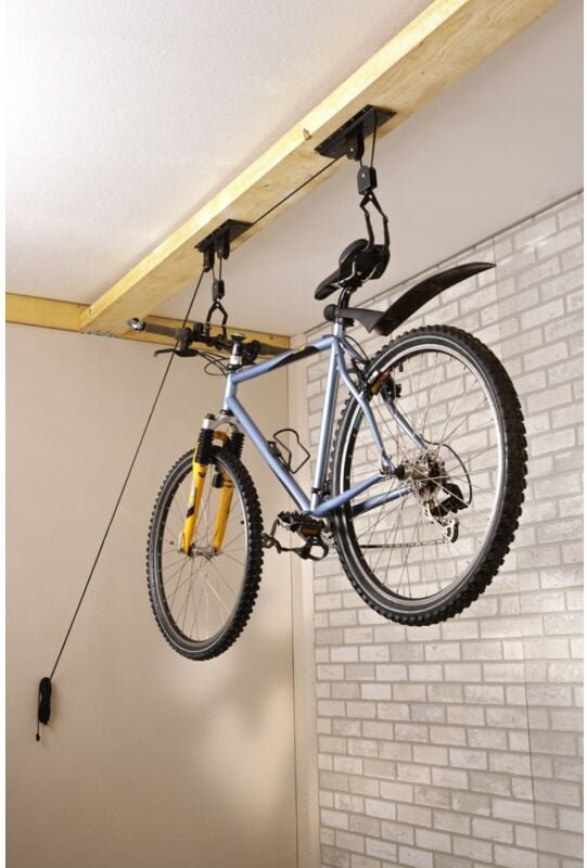 Pgh Fahrradaufzug für 1 Fahrrad Zubehör aus Metall in Schwarz