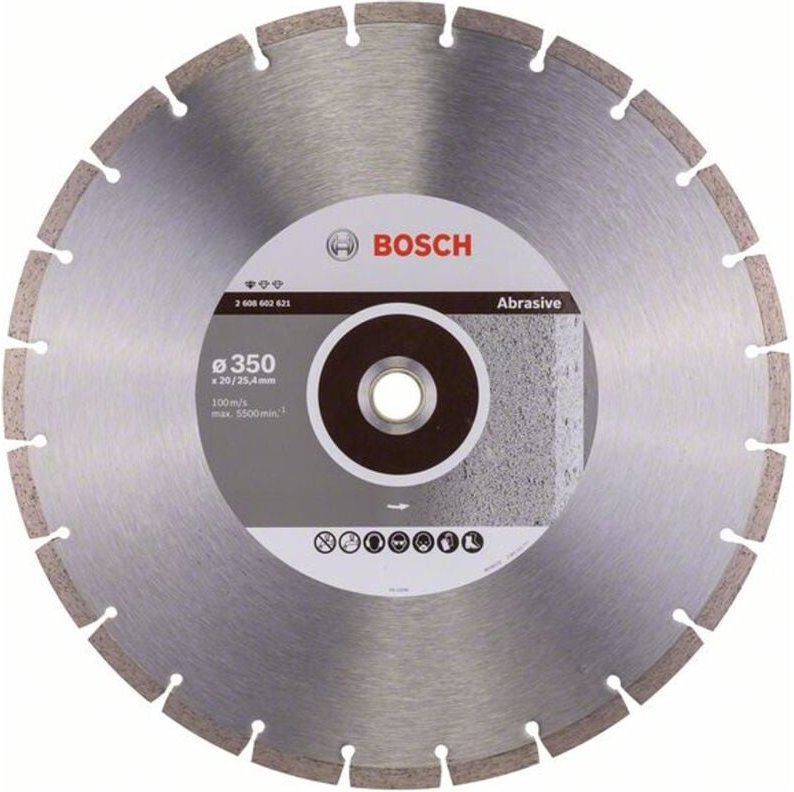 Bosch - Diamanttrennscheibe Standard for Abrasive, 350 x 20,00/25,40 x 2,8 x 10 mm