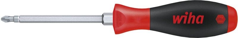 Wiha Schraubendreher SoftFinish® Pozidriv mit Sechskantklinge und Sechskantansatz PZ2 x 100 mm (00777)