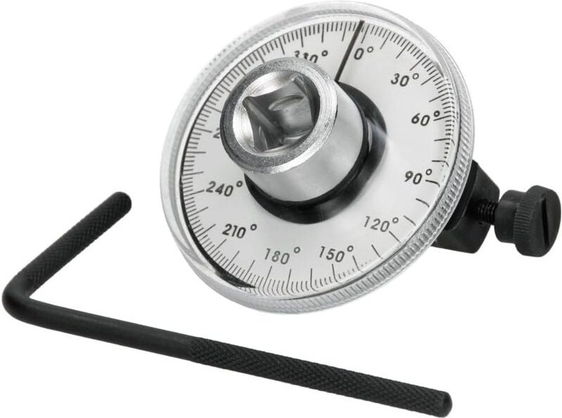 Ecd Germany Winkel-Drehmomentschlüssel, Goniometer, 1/2 Zoll Antrieb, Drehmomentanzeige, Messgerät, Drehwinkel, Winkelme...