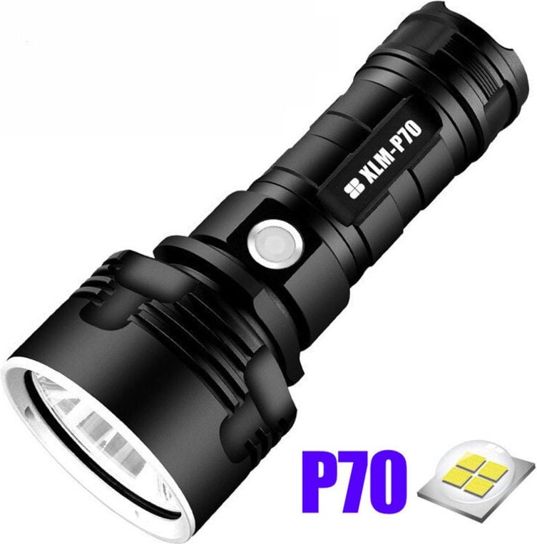 P70 Taschenlampe, 30000–100000 Lumen Hochleistungs-LED, ultrahelle, wasserdichte Taschenlampe, XLM-P70 50 w, leistungsst...