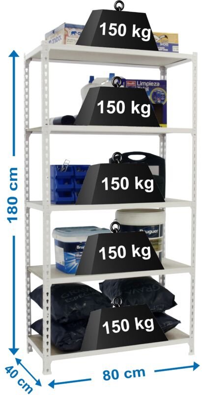 Simonrack Maderclick Mini 5/400 Regal weiß Holz