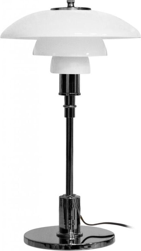 Tischlampe - Wohnzimmerlampe - Liam Black chrome