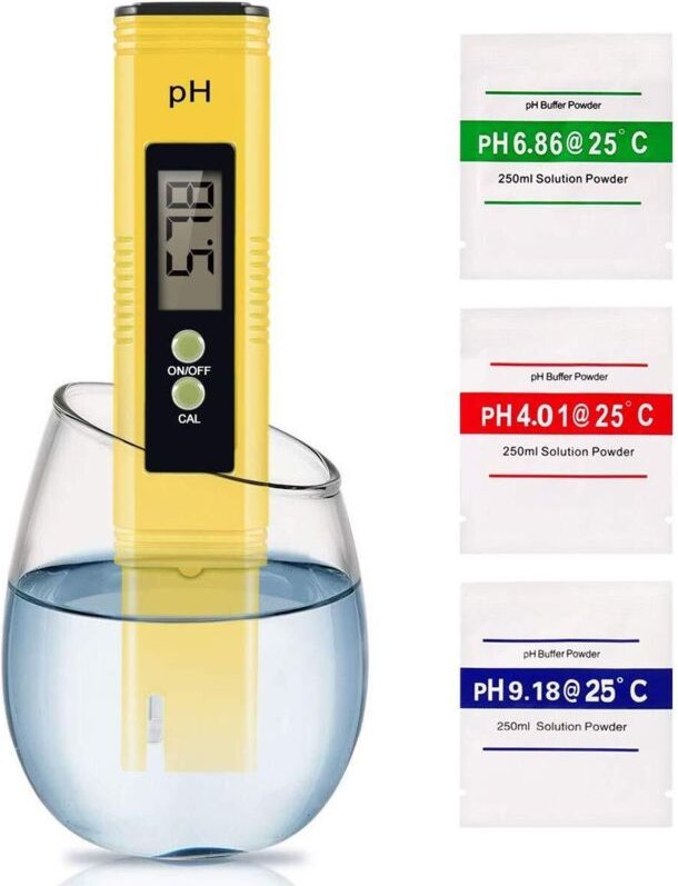 Elektronisches pH-Meter-Testgerät, hochpräziser Mini-pH-Stift für Wassermessgeräte mit LCD-Bildschirm und genauer Messwe...