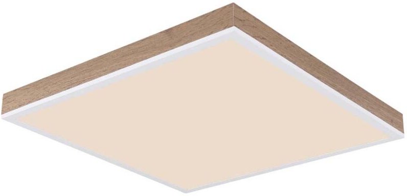 Globo - Deckenlampe Deckenleuchte dimmbar Fernbedienung led Tageslicht Holzoptik l 45 cm