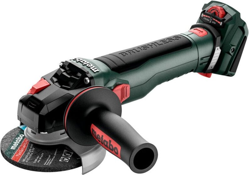 Metabo Akku-Winkelschleifer WVB 18 LT BL 11-125 Quick Inox mit Bremse und Drehzahlregelung im Karton