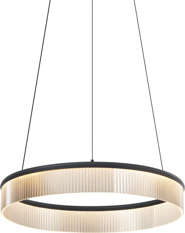 Moderne Hängelampe schwarz 59cm inkl. led 3-Stufen-Dimmbar - Anello Chandelier