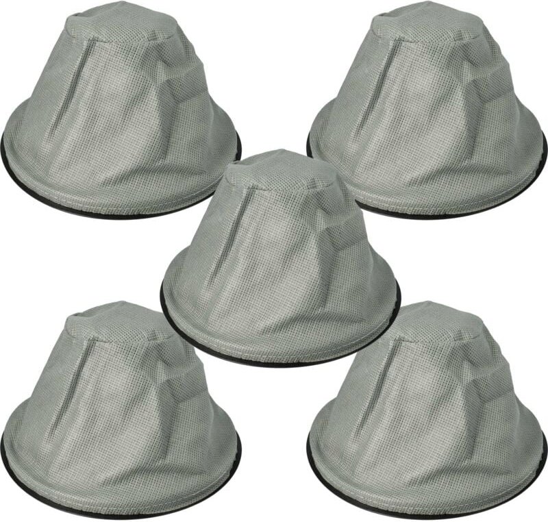 5x Sackfilter kompatibel mit Einhell tc-av 1718 d, tc-av 1720 dw Kaminsauger, Aschesauger - Ersatz-Filter, Abwaschbar Sc...