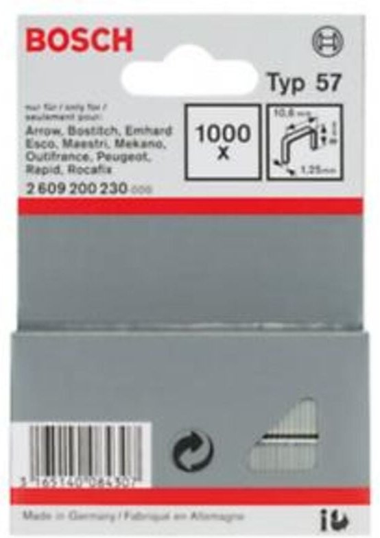 Bosch Professional 1000 Tackerklammern 8/10,6mm Typ57 (2609200230)