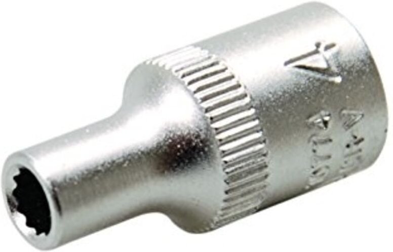 Steckschlüssel-Einsatz Zwölfkant Antrieb Innenvierkant 6,3 mm (1/4') sw 4 mm