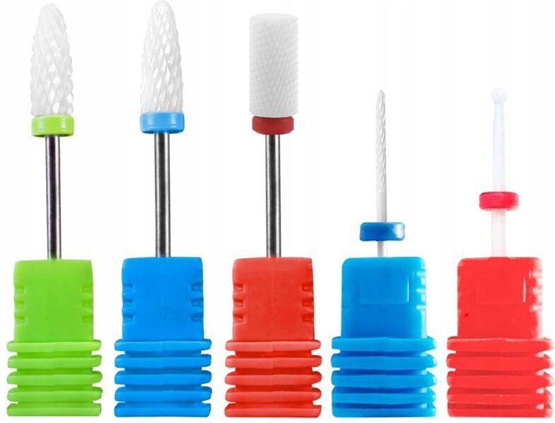 Keramisches Fräsen-Set 5-teilig für Hybrid-Gel-Acryl-Nägel Etui