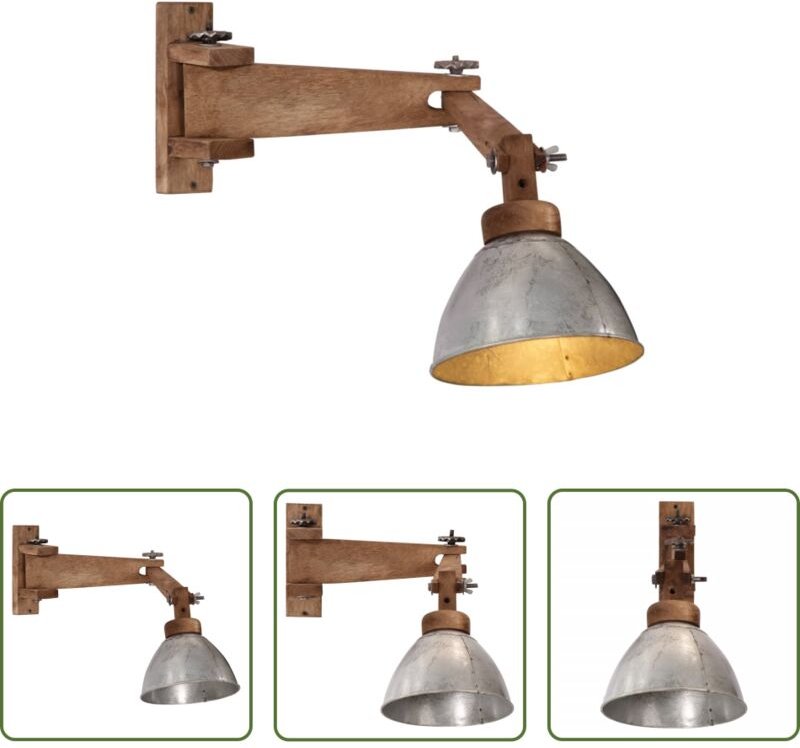 vidaXL Industriestil - Wandleuchte 25 W Vintage Silbern E27