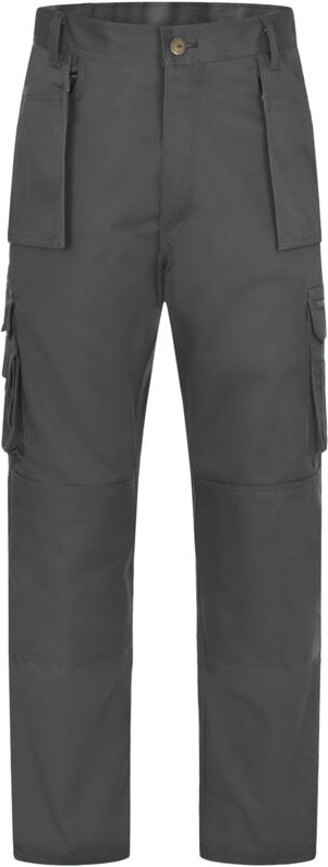Super Pro Arbeitshose Grau 48 330 g/m² 65 % Polyester länger geschnitten
