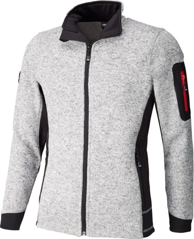 Strick-Fleece-Jacke christoph, grau-schwarz, Gr.L
