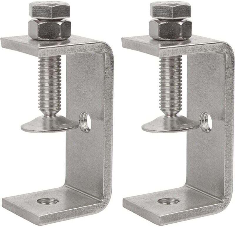2er-Pack Hochleistungs-C-Klemme aus Edelstahl 304, 65 mm breite Backenöffnung, Tigerklemme, Holzklemme - Ymyny