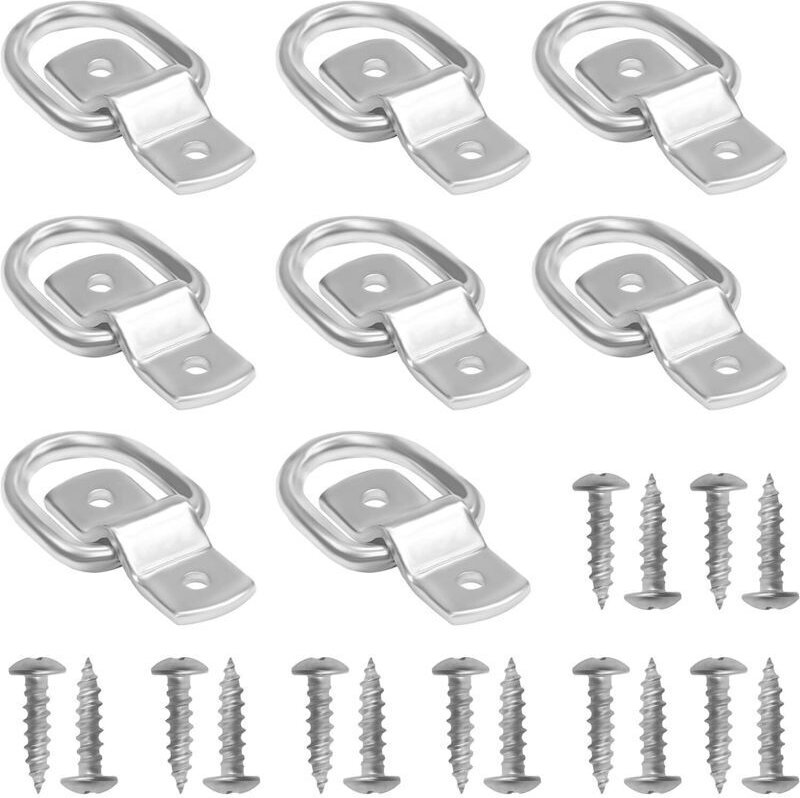 Zurrösen mit Halterungen und Schrauben (10er-Pack) - 4,6 x 3,8 cm - Sichere Verankerung für Boote und Anhänger