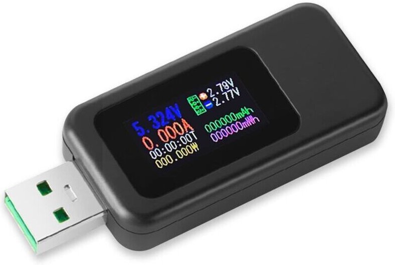 USB 3.0-Tester, 4–30 V, 0–6,5 A Wattmeter, USB-Spannungs- und Strommesser, Digitalvoltmeter, Amperemeter, Kapazitätstest...