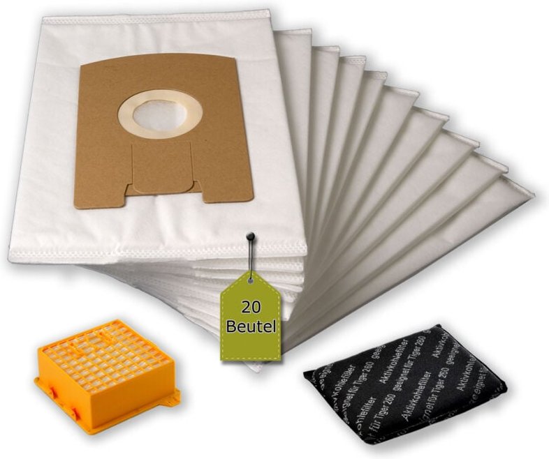 Thumbnail - Filterset kompatibel mit Vorwerk Tiger, Kobold vt 260: 20 Staubsaugerbeutel, ähnlich fp 260, Staubbeutel + 1 Hygiene-Mik...