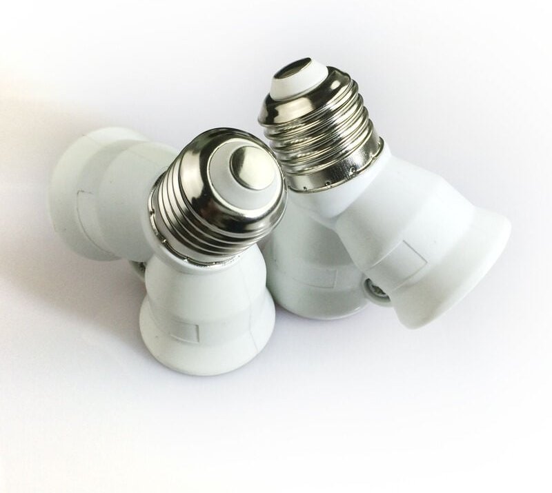 Thumbnail - E27-Sockelkonverter, 2-in-1-Sockeladapter von 2 Adaptern für LED-Leuchtmittel und Glühlampen sowie Kompaktleuchtstofflam...