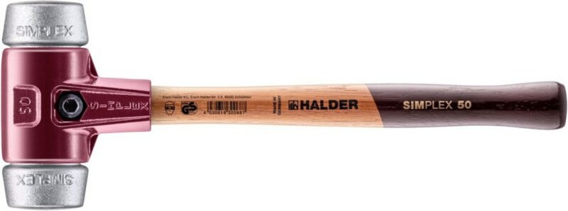 SIMPLEX-Schonhammer, Weichmetall mit Tempergussgehäuse und hochwertigem Holzstiel D=50 mm 3009.050