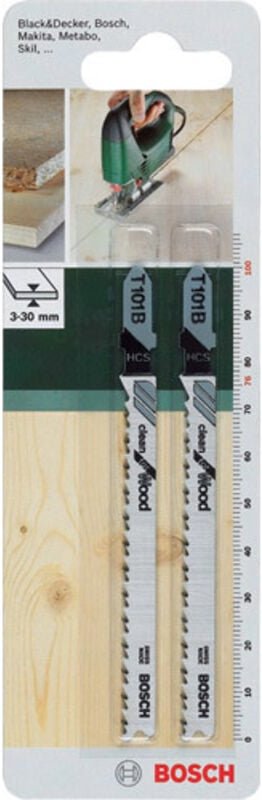 2er-Set BOSCH T101b feine und saubere Schnittklingen für Verkleidungen, Holz und PVC BOSCH