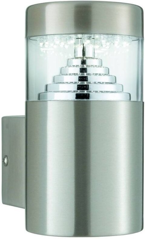 Searchlight - Brooklyn - led Außenwandleuchte Edelstahl IP44