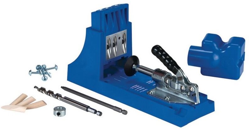 Jig K4 Starter Set ( K4 ) Tischler Komplettset Verbindungssystem aus Holz mit Bohrschablone K4, Stufenbohrer, Bit, Schra...