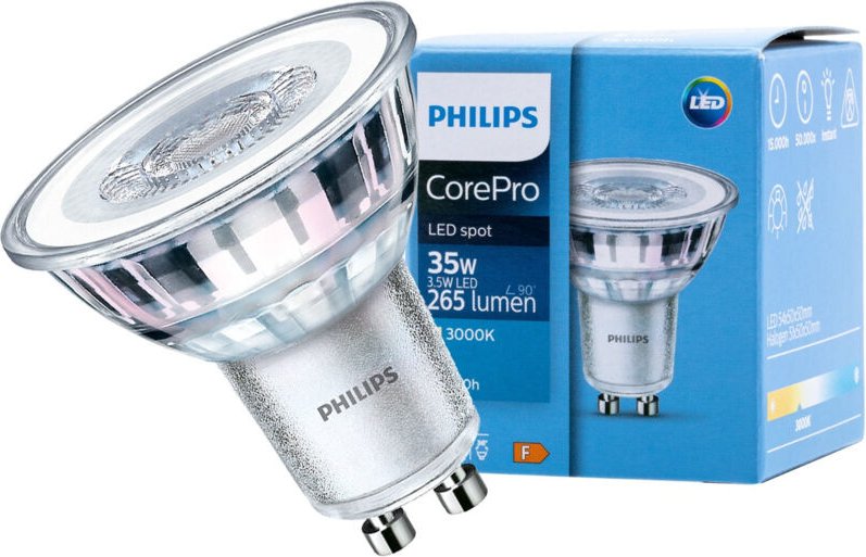 Thumbnail - Clagu103583036-gu10 3,5w 3000k corepro led-lampe - Philips