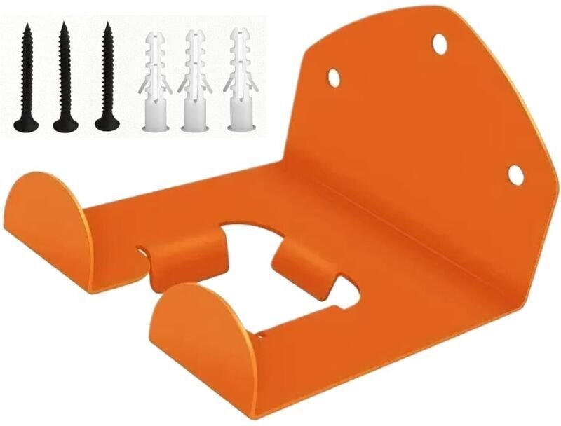 Wandmontierte Rasenmäherhalterung mit einfacher Montage, ideal für Garagen, Gärten, Werkzeuge, Ersatzteile und Geräte.