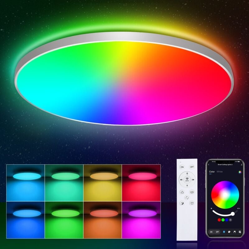 Deckenleuchte 24W rgb Farbwechsel Smart Steuerbar via App
