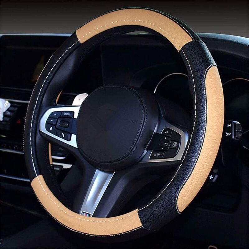 Rundum-Lenkradbezüge aus weicher Mikrofaser, rutschfest, universeller Lenkradschutz für Automatikgetriebe, Autozubehör, ...