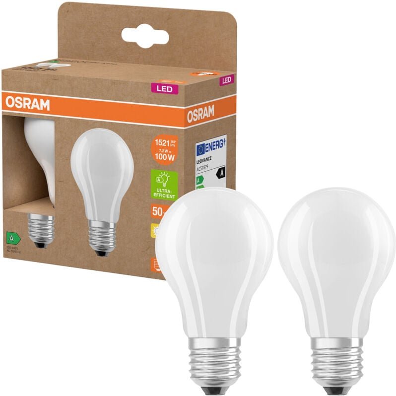 Osram - homelighting 4099854253775 led eek a (a - g) E27 Glühlampenform 7.2 w = 100 w Warmweiß (ø x h)