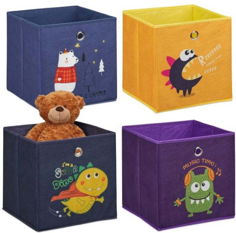 Storage box for kids set of 4