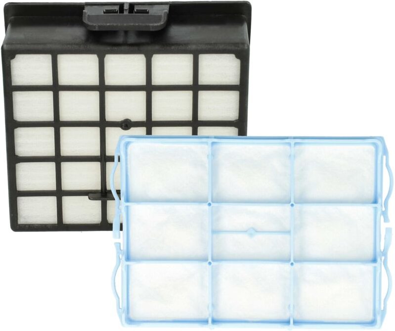 1x Motorschutz-Filter, 1x hepa Abluft-Filter Ersatz für Siemens BSG8180101, VS63A2310 für Staubsauger - Vhbw