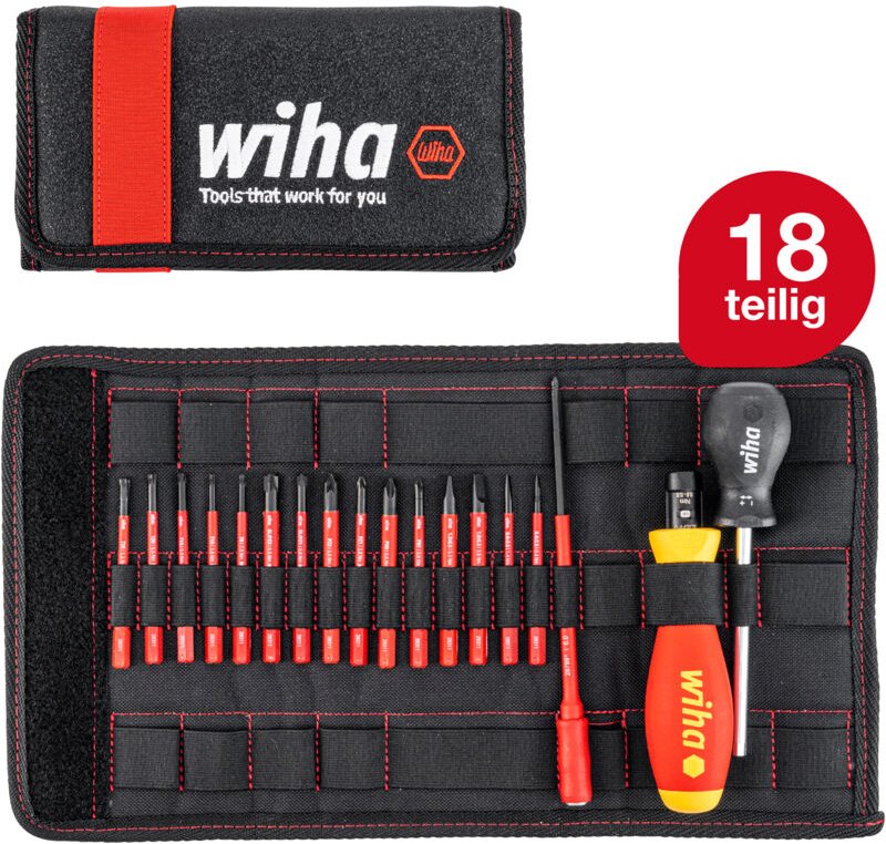 Drehmoment Schlüssel Schraubendreher Set TorqueVario-S electric (36791) gemischt 19tlg.0,8-5,0Nminkl. FalttascheSchlitz/...