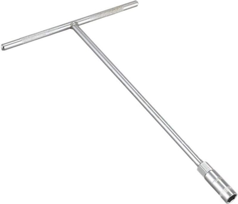 Aougo - 1 senrise langer Steckschlüssel 13 mm Sechskant T-Form, silber