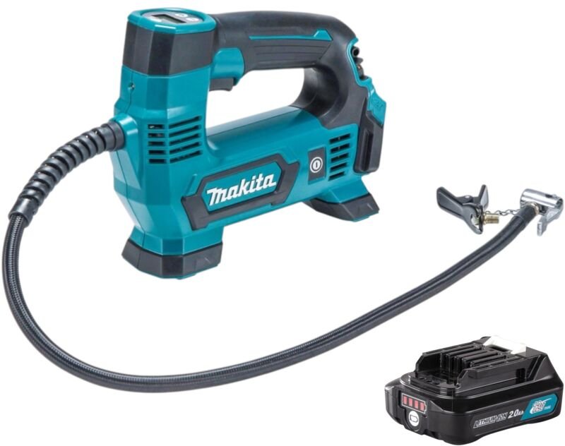 Makita MP 100 DA1 Akku Kompressor 12 V max. 8,3 bar + 1x Akku 2,0 Ah - ohne Ladegerät