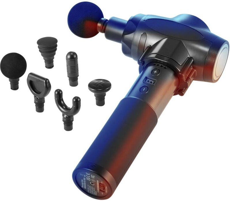 Mophorn - Massagepistole, Perkussions-Massagegert für Sportler – mit 9 Geschwindigkeitsstufen und 6 Massagekpfen, 28 w m...