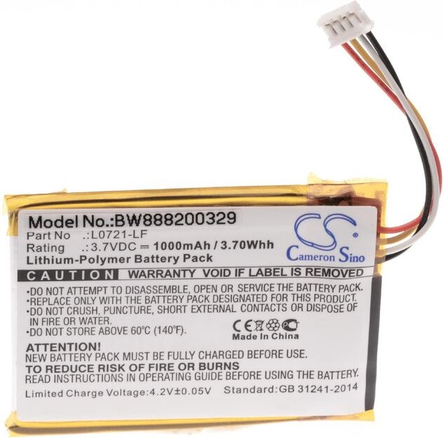 Vhbw - Akku kompatibel mit jbl Clip 3AN, 3SAND, 3 Lautsprecher Boxen Speaker (900mAh, 3,7V, Li-Polymer)