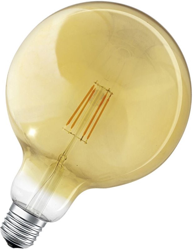 Ledvance - Smarte LED-Lampe mit ZigBee, Sockel E27, Dimmbar, Warmweiß (2400K), Goldene Globeform, Klares Filament, Ersat...