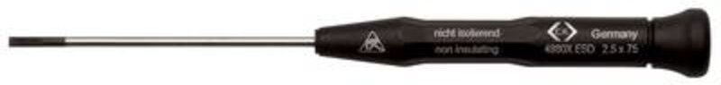C.K Xonic ESD Schlitz-Schraubendreher Klingenbreite: 4 mm Klingenlänge: 150 mm DIN EN 61340-2