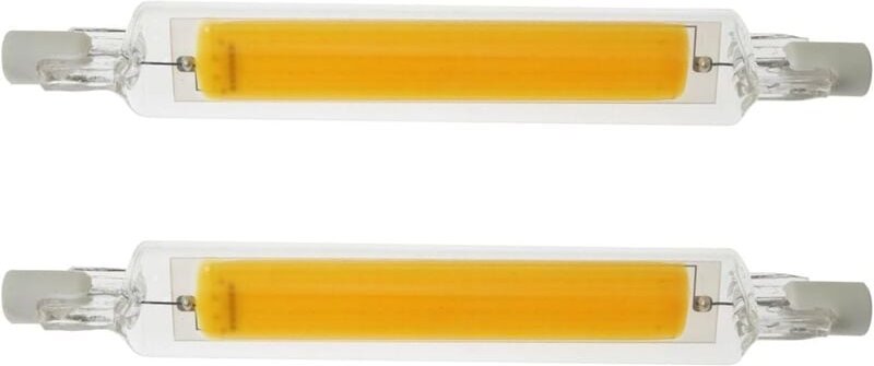 Cyslmuk - 2 Stück 78 mm 5 w 220 v R7S LED-Lampe, hohe Helligkeit, doppelseitige Glas-COB-Lampe, ersetzt Halogenlampen, g...